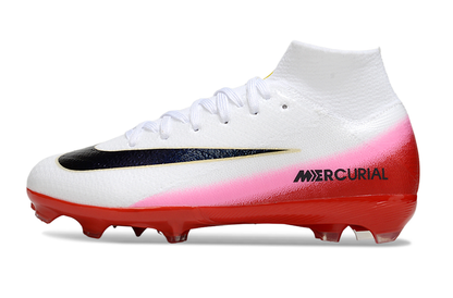 Kid size Mercurial Vapor 16 - white / pink / orange / black - FG high cut