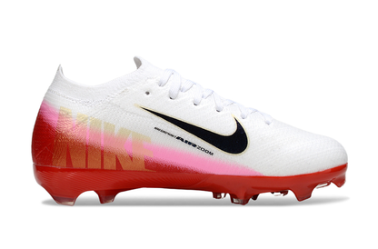 Kid size Mercurial Vapor 16 - white / pink / red / heel / black - FG low cut