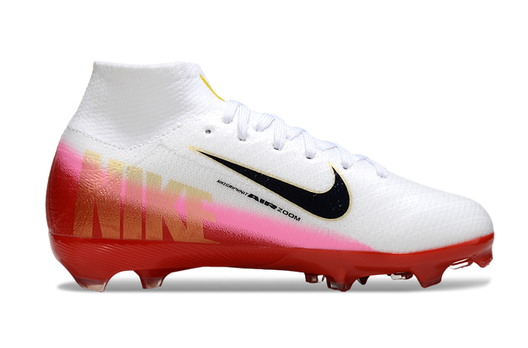 Kid size Mercurial Vapor 16 - white / pink / orange / black - FG high cut