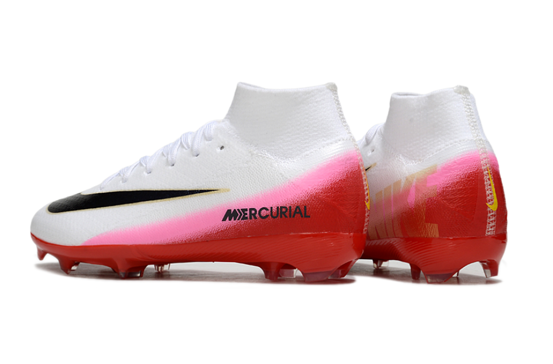 Kid size Mercurial Vapor 16 - white / pink / orange / black - FG high cut