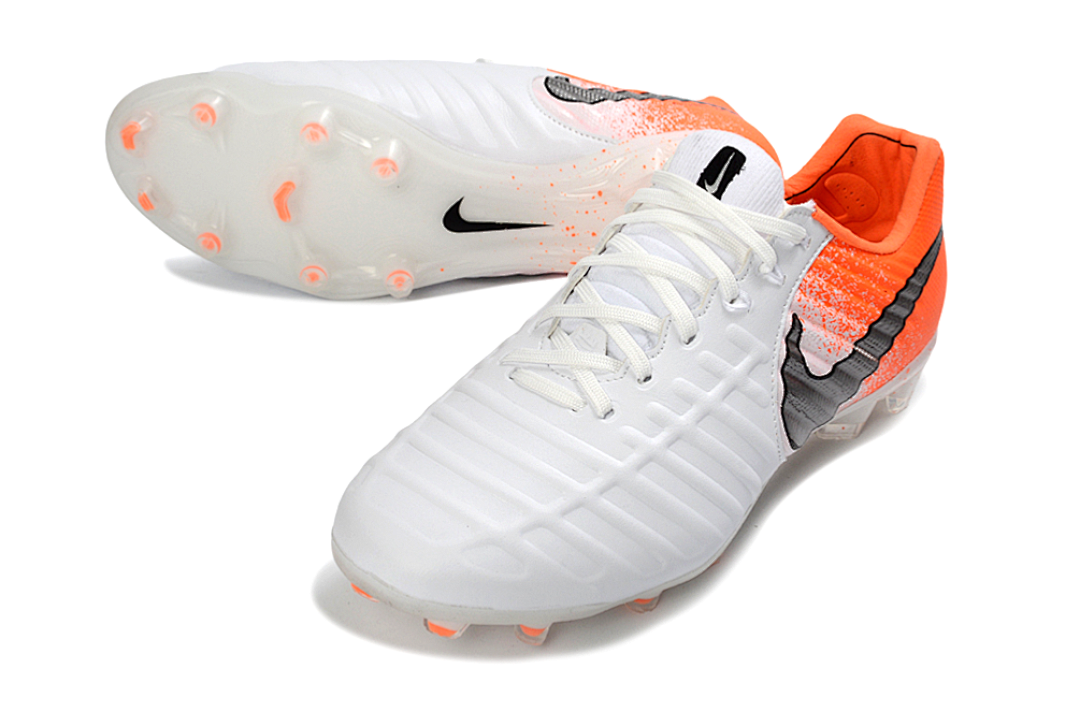Nike Tiempo Legend 10 Elite Luxe FG Item ID：TL030402 - white / orange / black - FG low cut